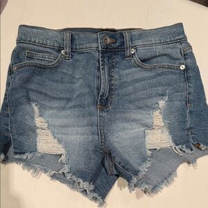 Kendall & Kylie Blue Distressed Jean Shorts